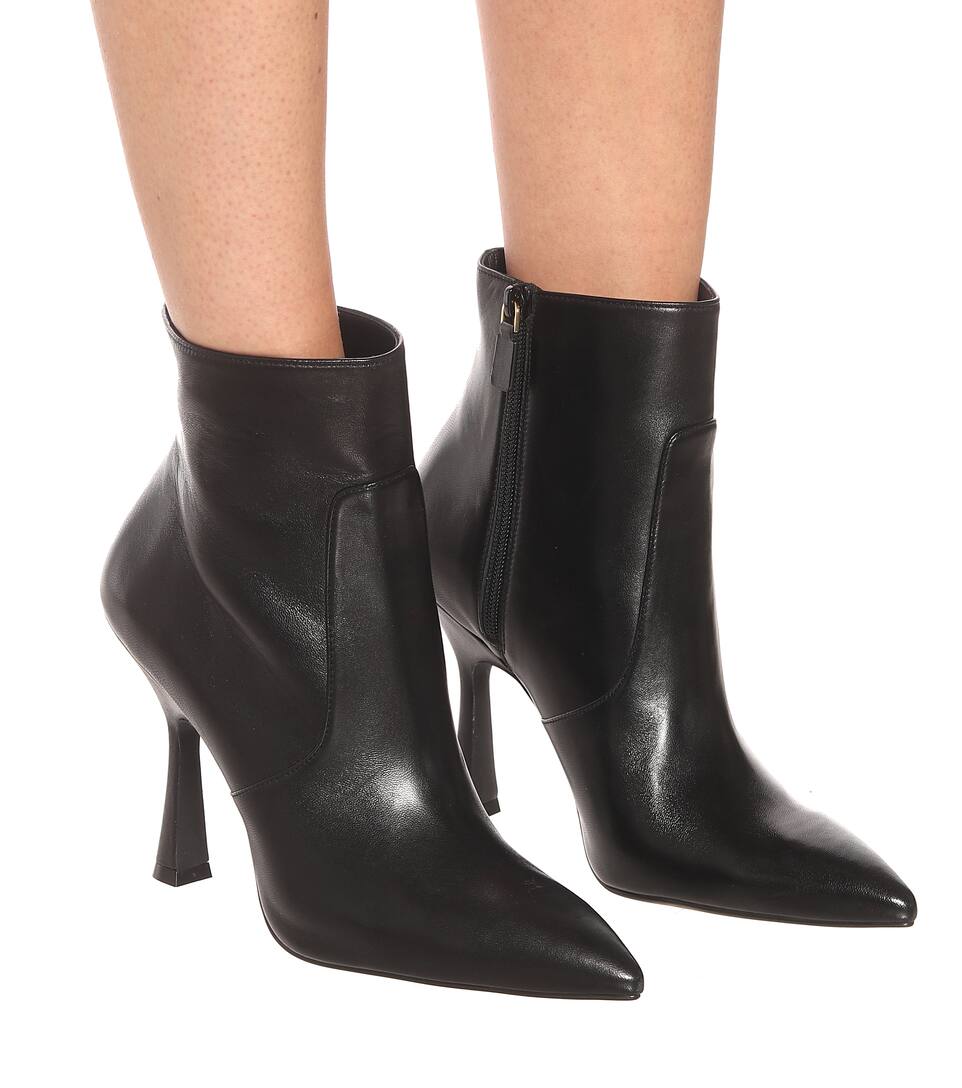 Stuart Weitzman - Melena leather ankle boots | Mytheresa