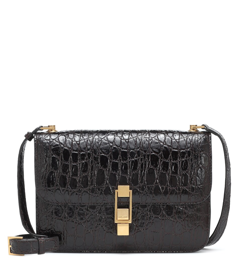 croc effect leather bag