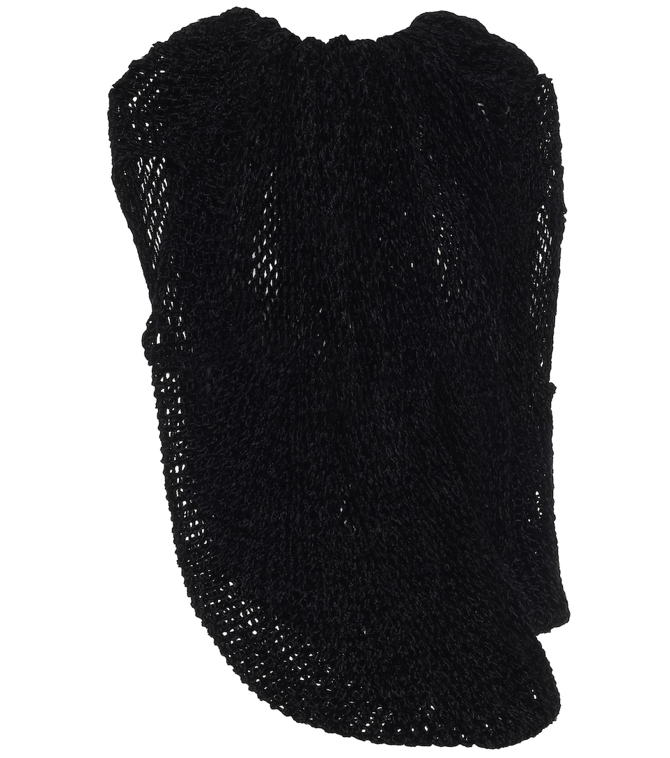 black open knit sweater