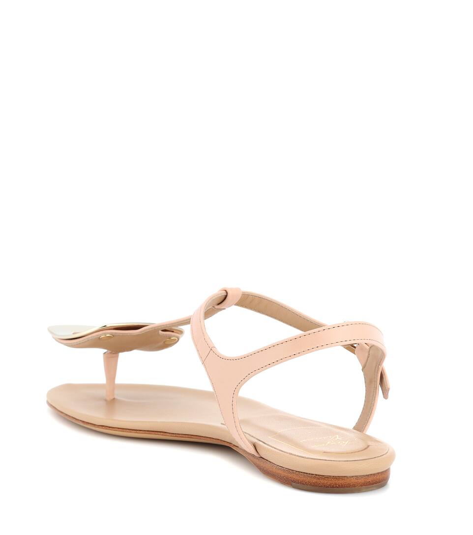Vivier Cuir Thong Sandales Chips Roger En OZwXuPTik