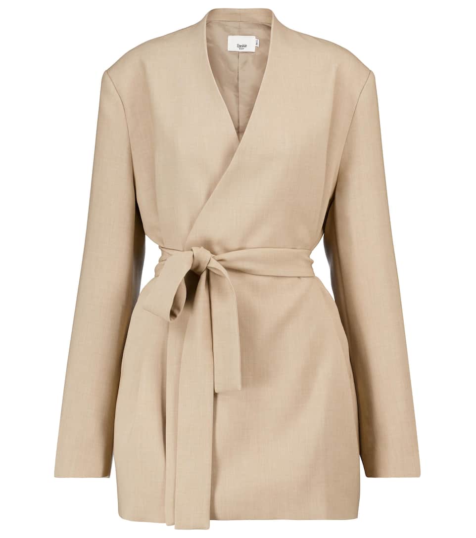 Belted longline blazer clearance