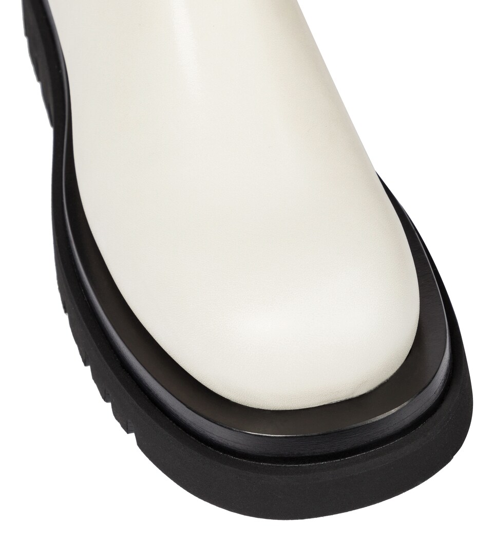 Bottega Veneta Bv Lug Leather Ankle Boots Mytheresa