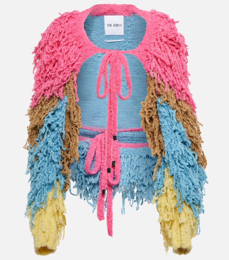 The Attico Women's Fringed Jacket - Blue - Casual Jackets