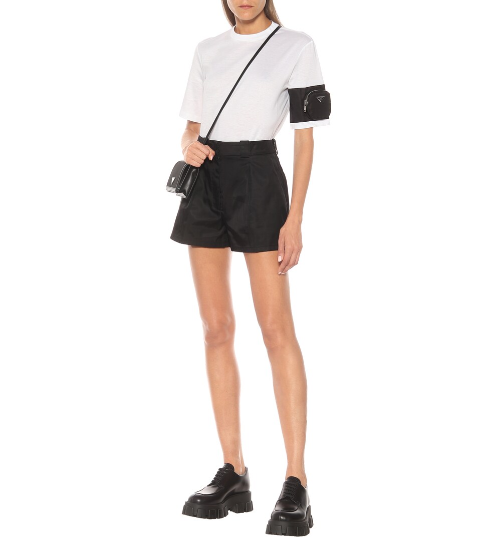 High-Rise Nylon Shorts - Prada | Mytheresa