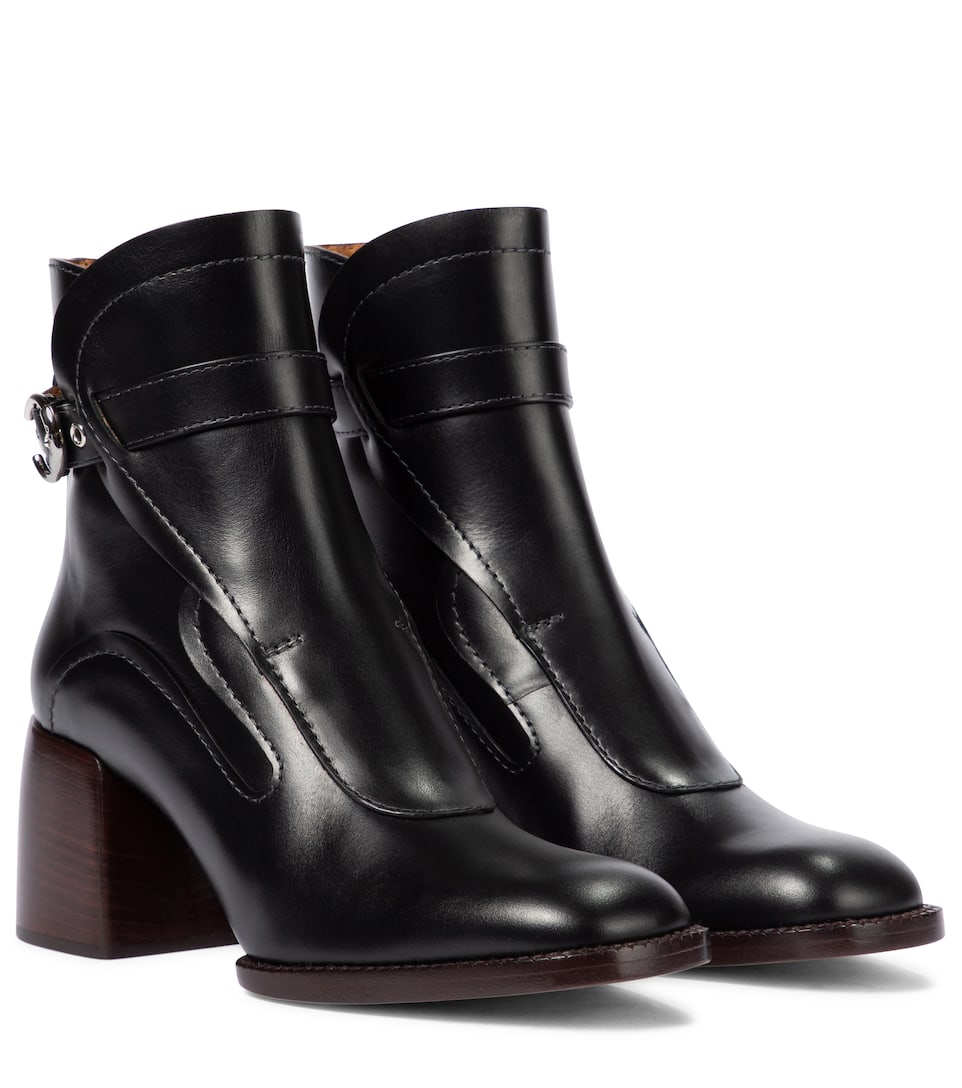 Chloe leather ankle boots clearance