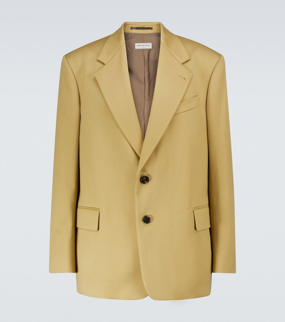 Dries Van Noten - Single-breasted cotton blazer | Mytheresa
