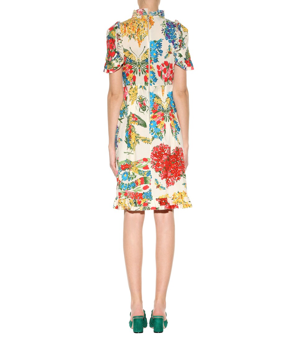 gucci 印花棉质连衣裙