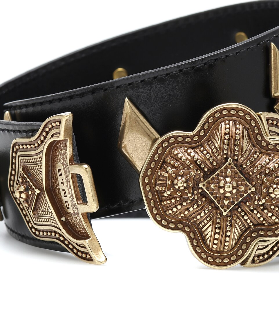 Etro Embellished Leather Belt Mytheresa