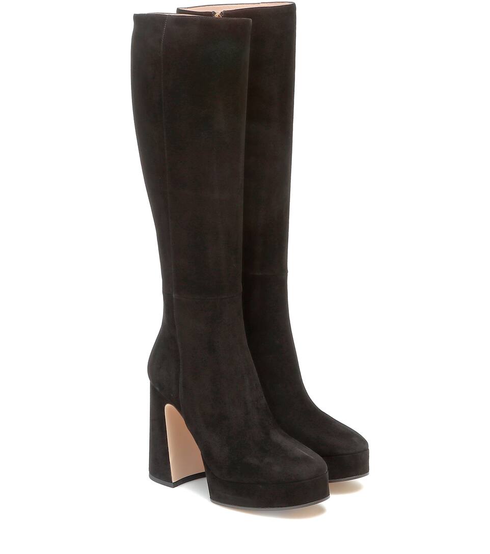 gucci suede knee high boots