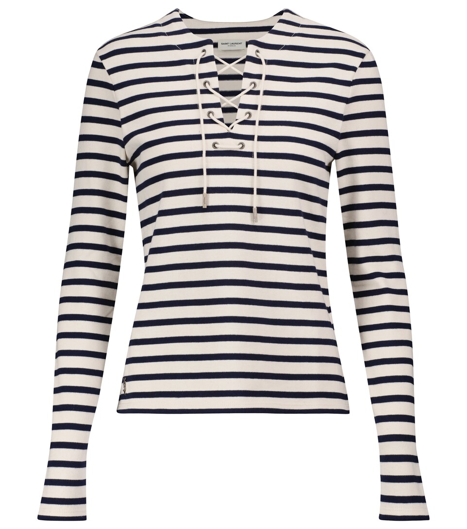 saint laurent striped tee