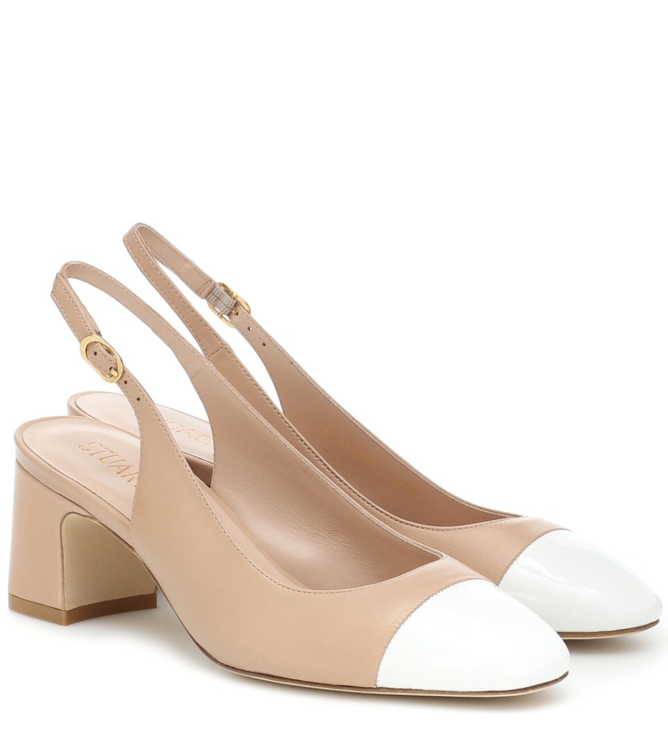 two tone slingback pumps