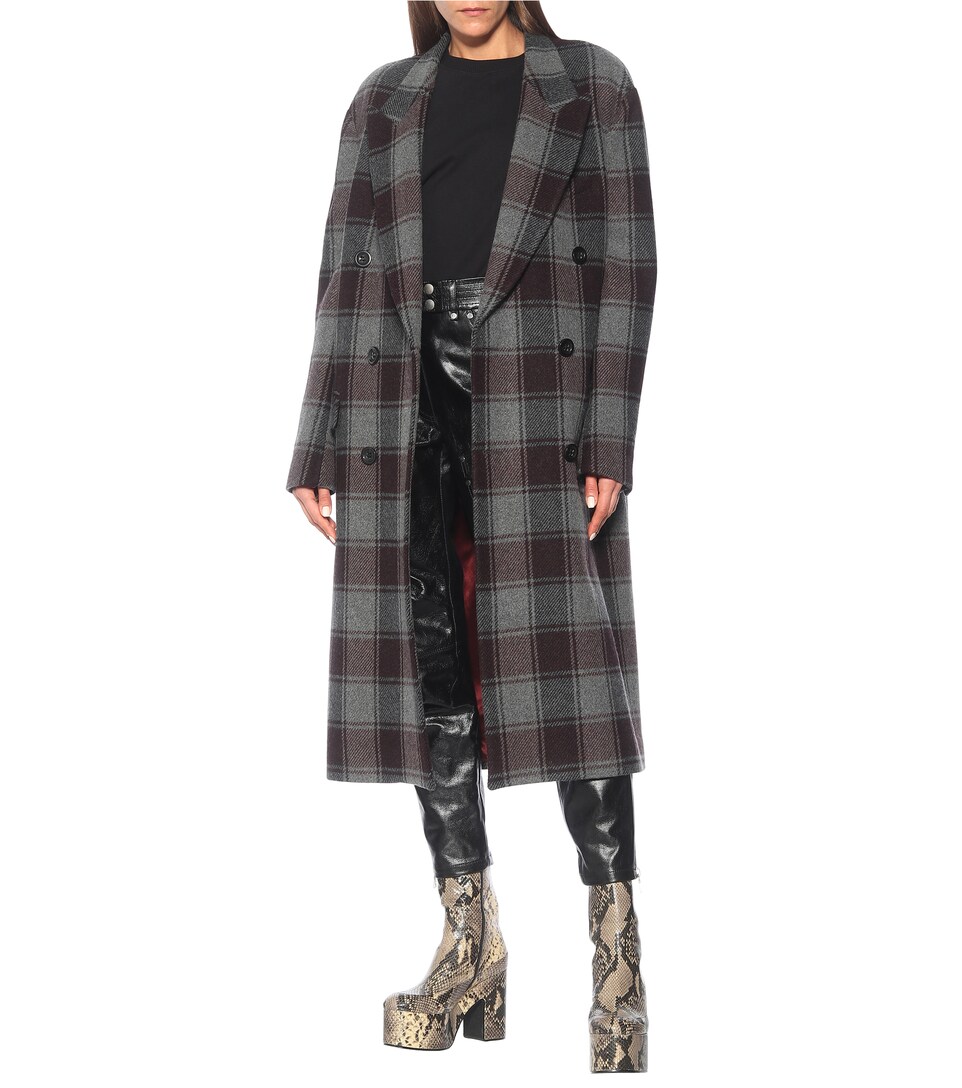 dries van noten checked coat