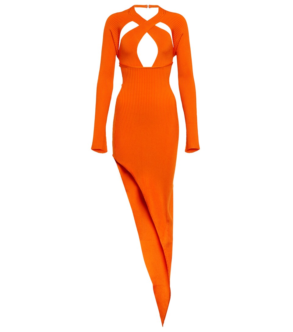 David Koma - Ribbed-knit cutout midi 