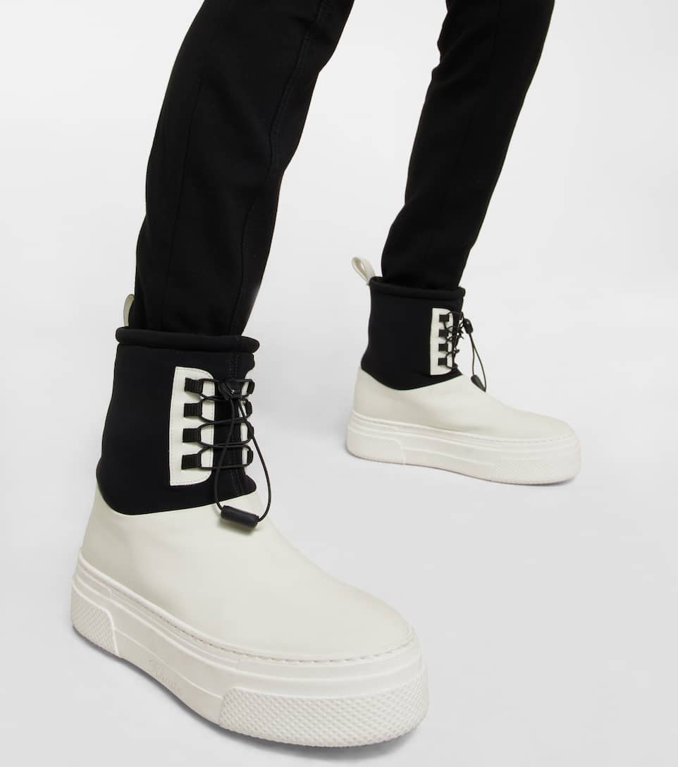 Khaite Culver leather snow boots Mytheresa