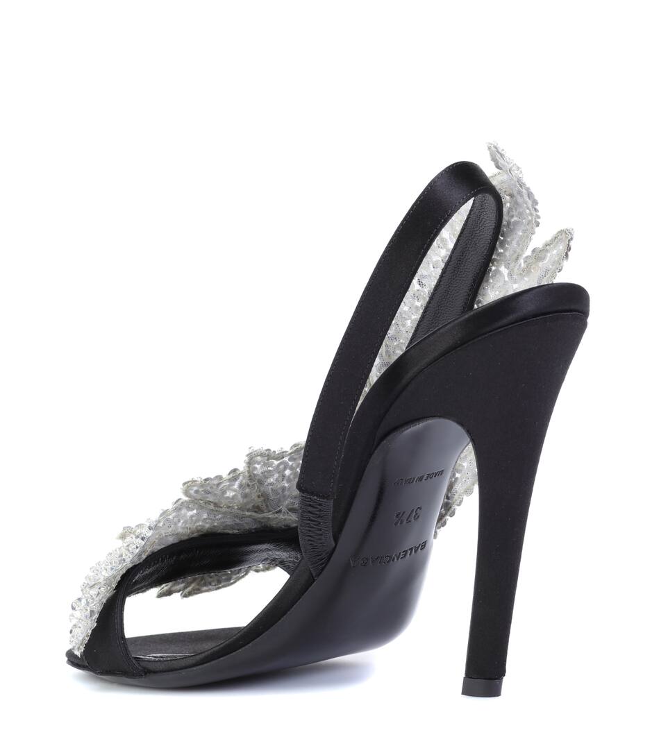 balenciaga embellished satin sandals