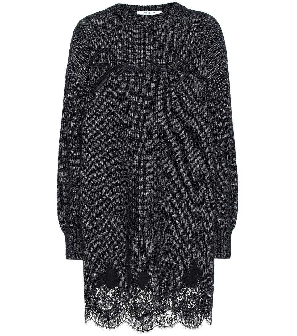 À Robe Givenchy Alpaga Et Coton Dentelle En sQrCxthd