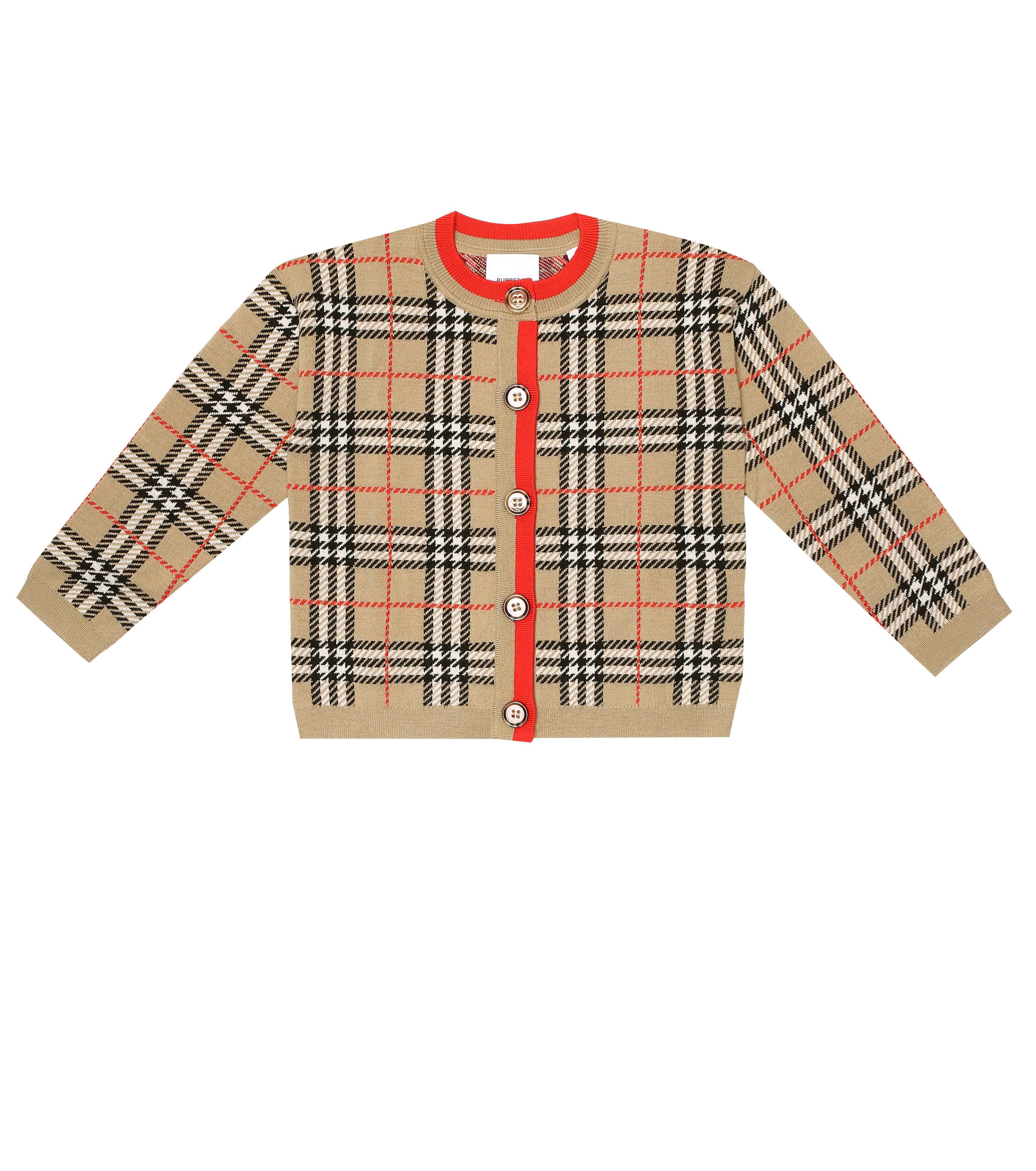 Burberry Kids Cardigan A Quadri In Lana Merino Mytheresa