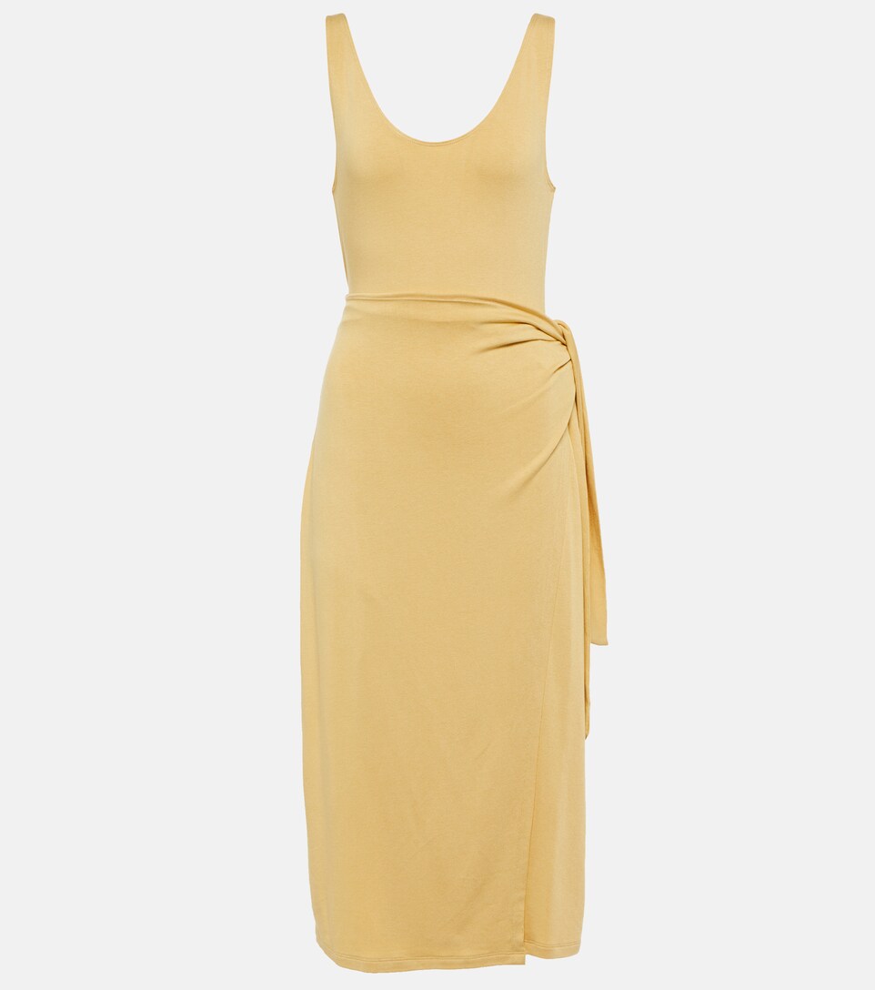 vince wrap midi dress