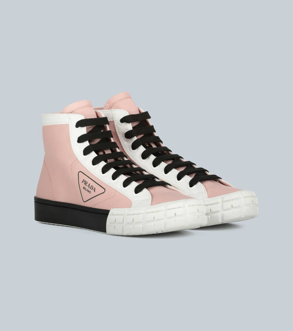 prada logo high top sneakers