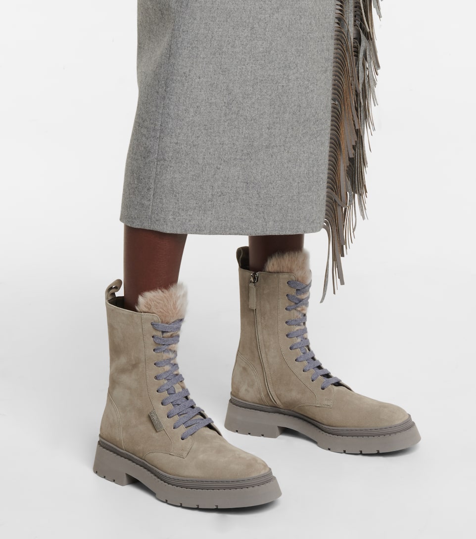 Suede combat boots clearance