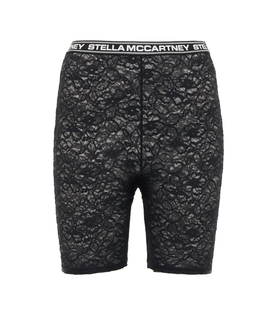 Stella McCartney - High-rise lace biker 