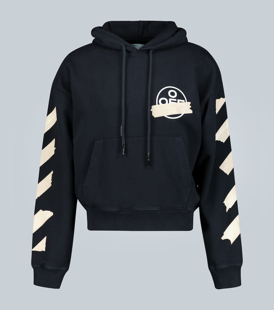 OFF-WHITE TAPE ARROWS HOODED SWEATSHIRT,P00447623