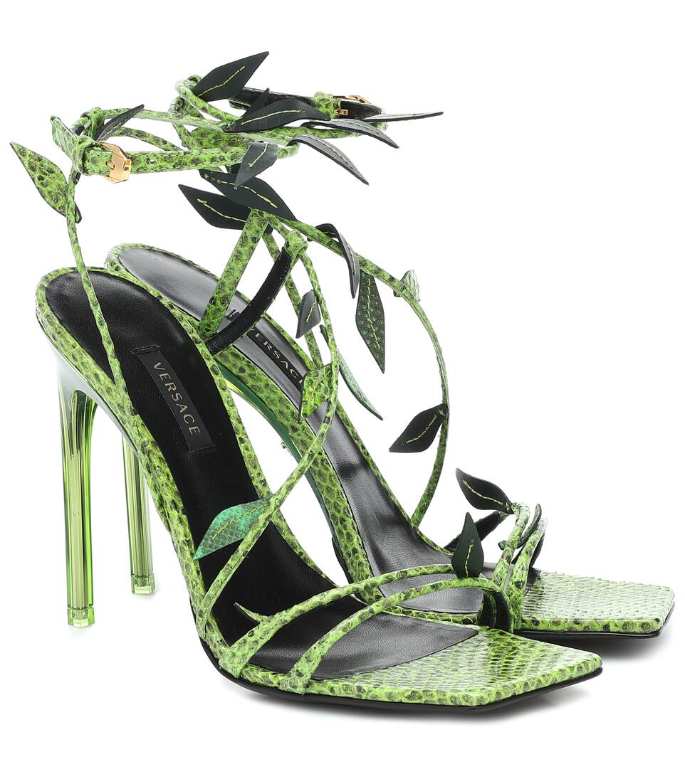 versace snakeskin heels