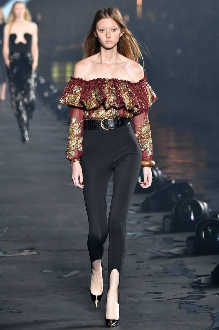 Saint laurent stirrup pants clearance