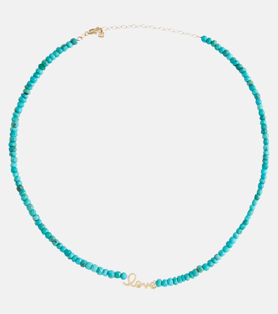 14kt gold beaded necklace | Mytheresa