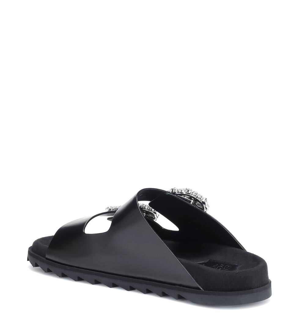 Sandales Cuir En À Roger Vivier Ornements Viv' Slidy F1cKJl