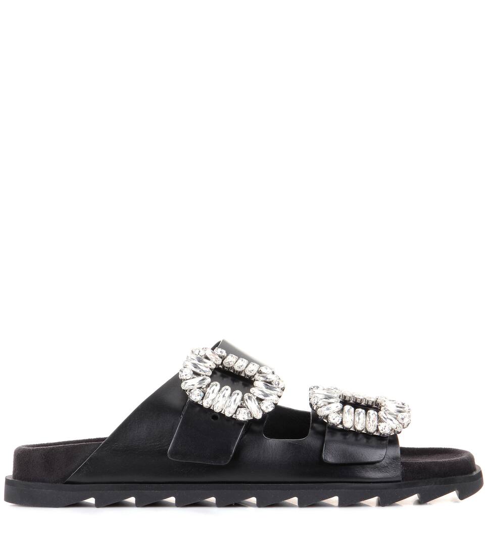Sandales Cuir En À Roger Vivier Ornements Viv' Slidy F1cKJl