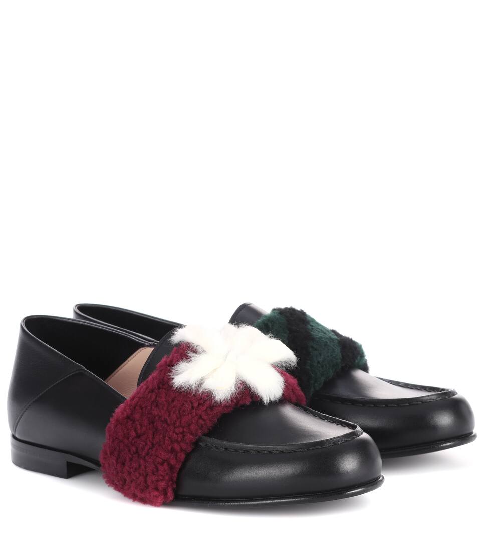 Fendi shearling loafers Clearance