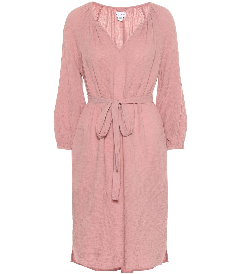 Kandra En Velvet Coton Robe DE9WHI2Y