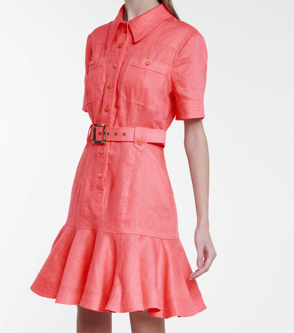 Zimmermann poppy belted mini dress clearance