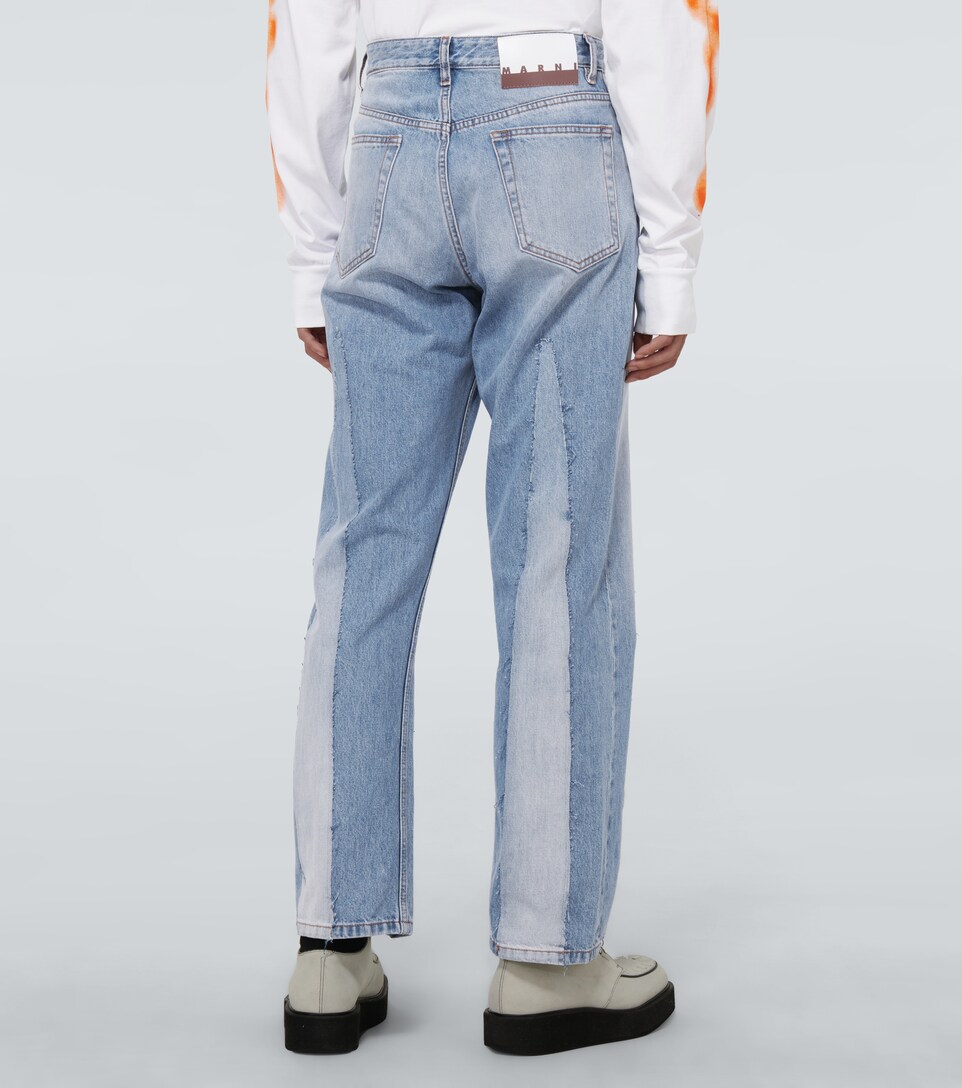 Marni - Frayed straight-leg jeans 