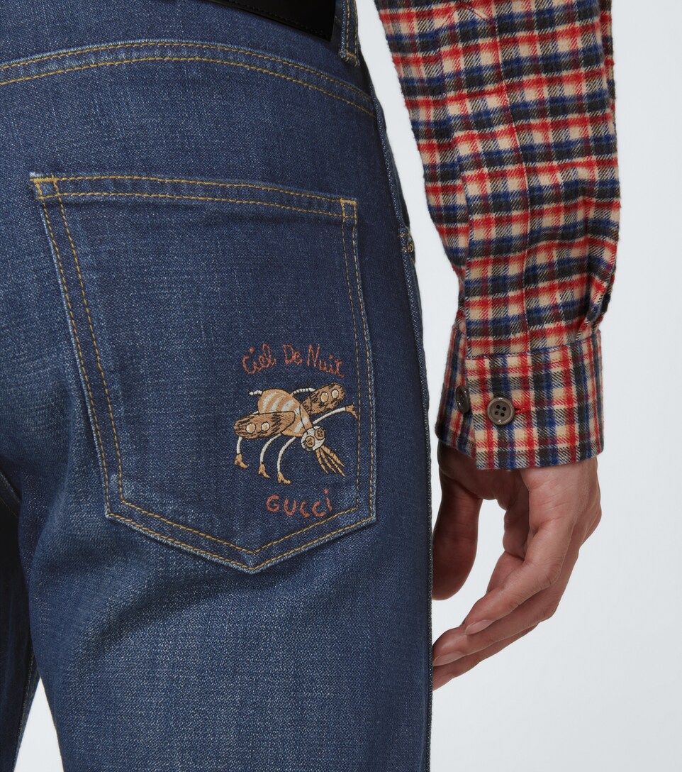 Gucci - Freya Hartas embroidered jeans 