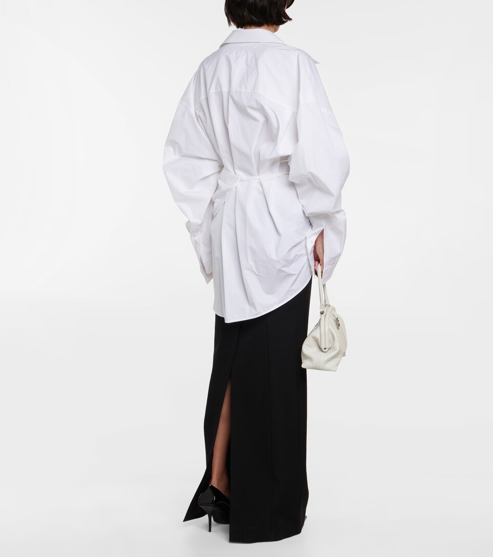 Balenciaga - Draped cotton shirt 