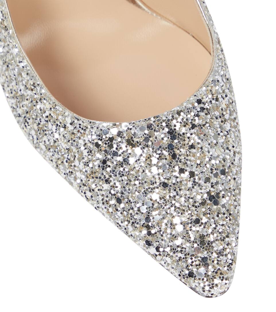 jimmy choo romy 100 glitter pumps