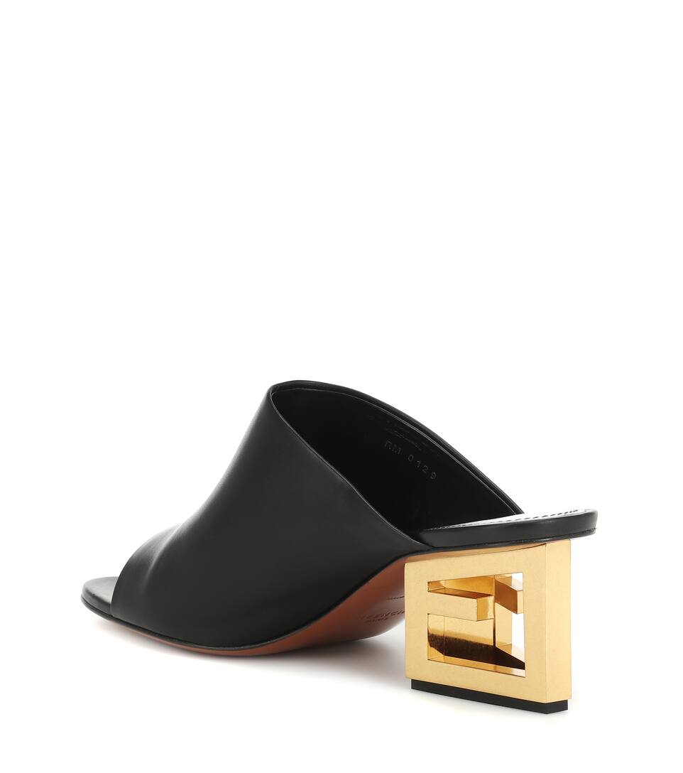 GIVENCHY TRIANGLE LEATHER SANDALS,P00403002