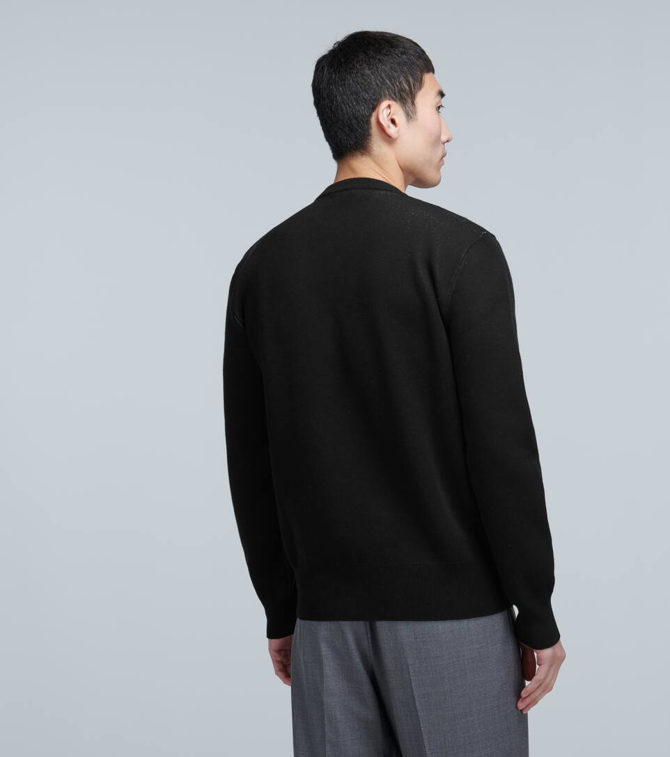 ALEXANDER MCQUEEN IVY MONOGRAM CREWNECK COTTON SWEATER,P00439632