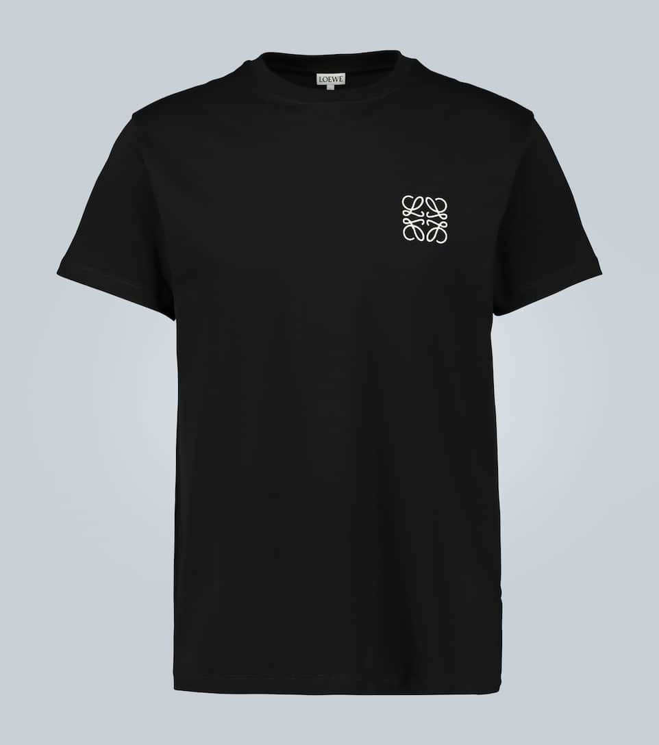 LOEWE Anagram embroidered cotton T-shirt,P00446067