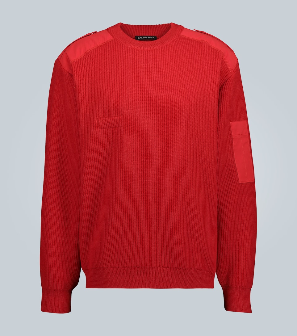 balenciaga sweater mens red