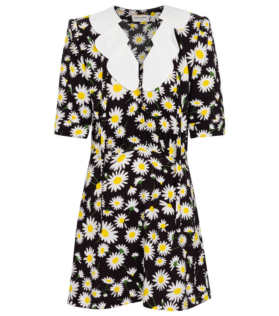 Saint laurent floral dress clearance