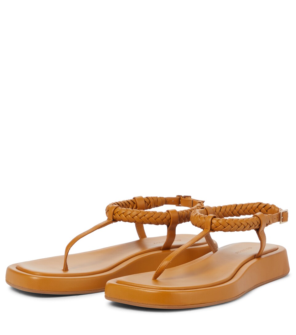 Gia Borghini - GIA/RHW Rosie 3 leather thong sandals | Mytheresa