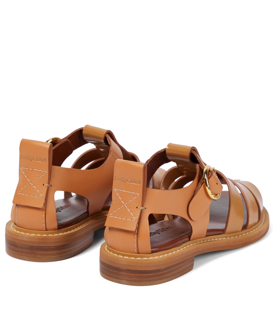 See By ChloÃ© - Millye leather and rubber sandals | Mytheresa