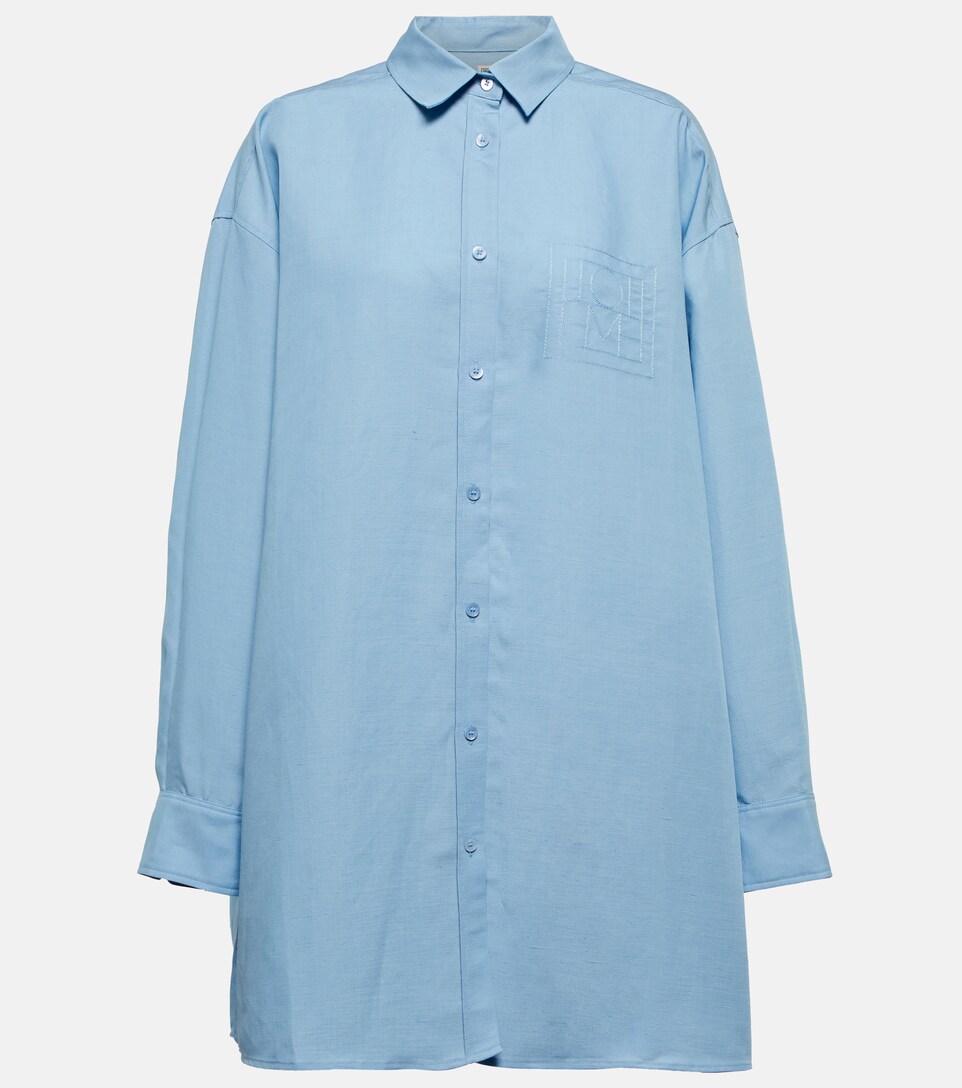 Oversized linen-blend shirt | Mytheresa
