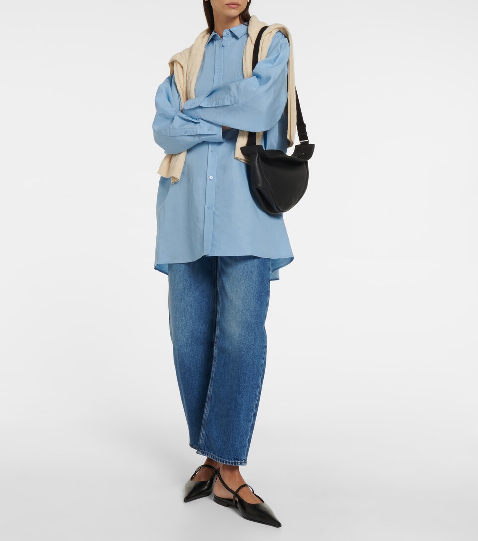 Oversized linen-blend shirt | Mytheresa