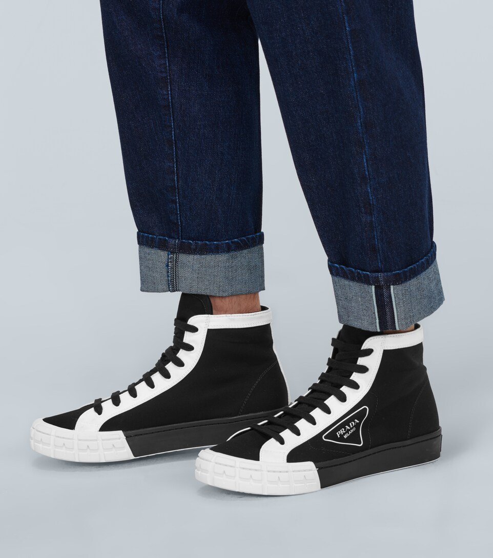 prada denim sneakers