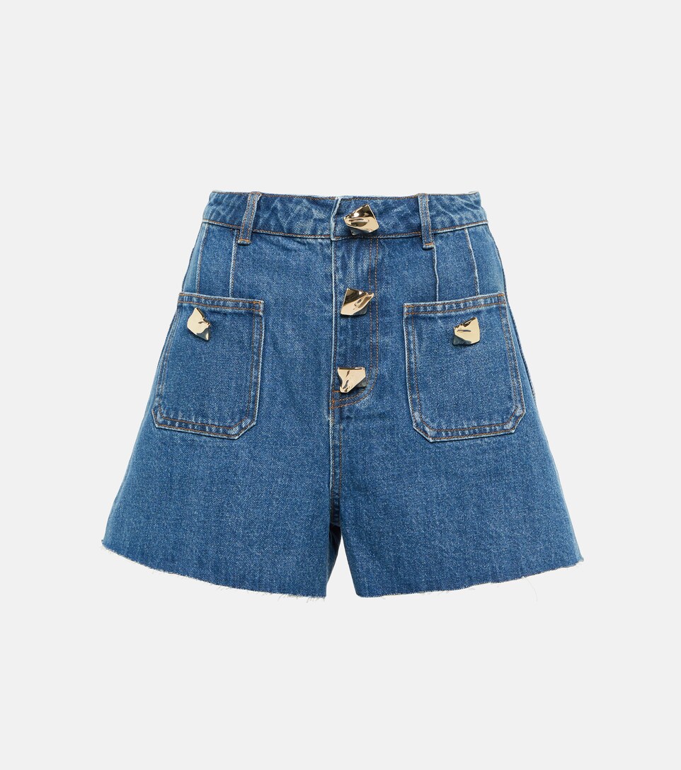 Self-Portrait - Embellished denim high 