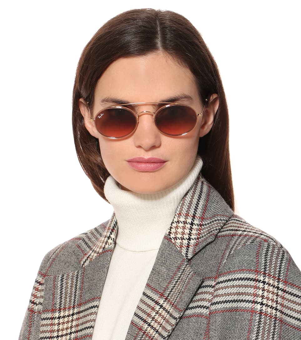 ray ban oval double bridge